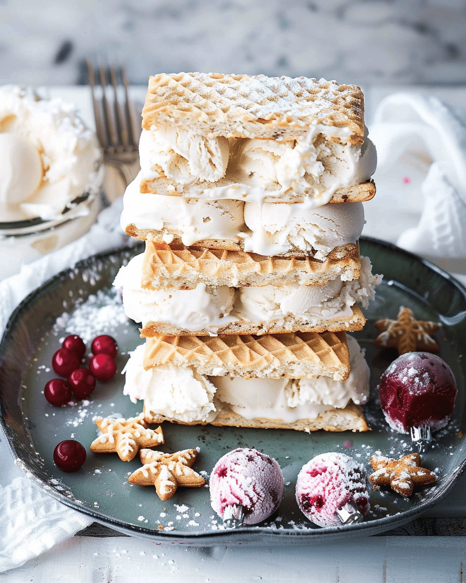 White Ice-Cream Sandwiches