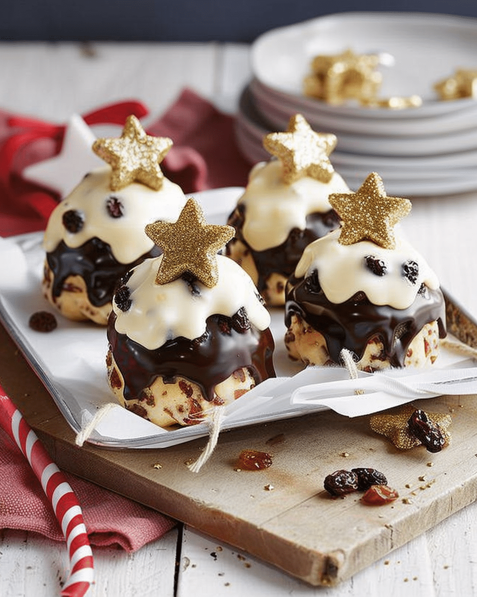 White Mini Rum and Raisin Puddings