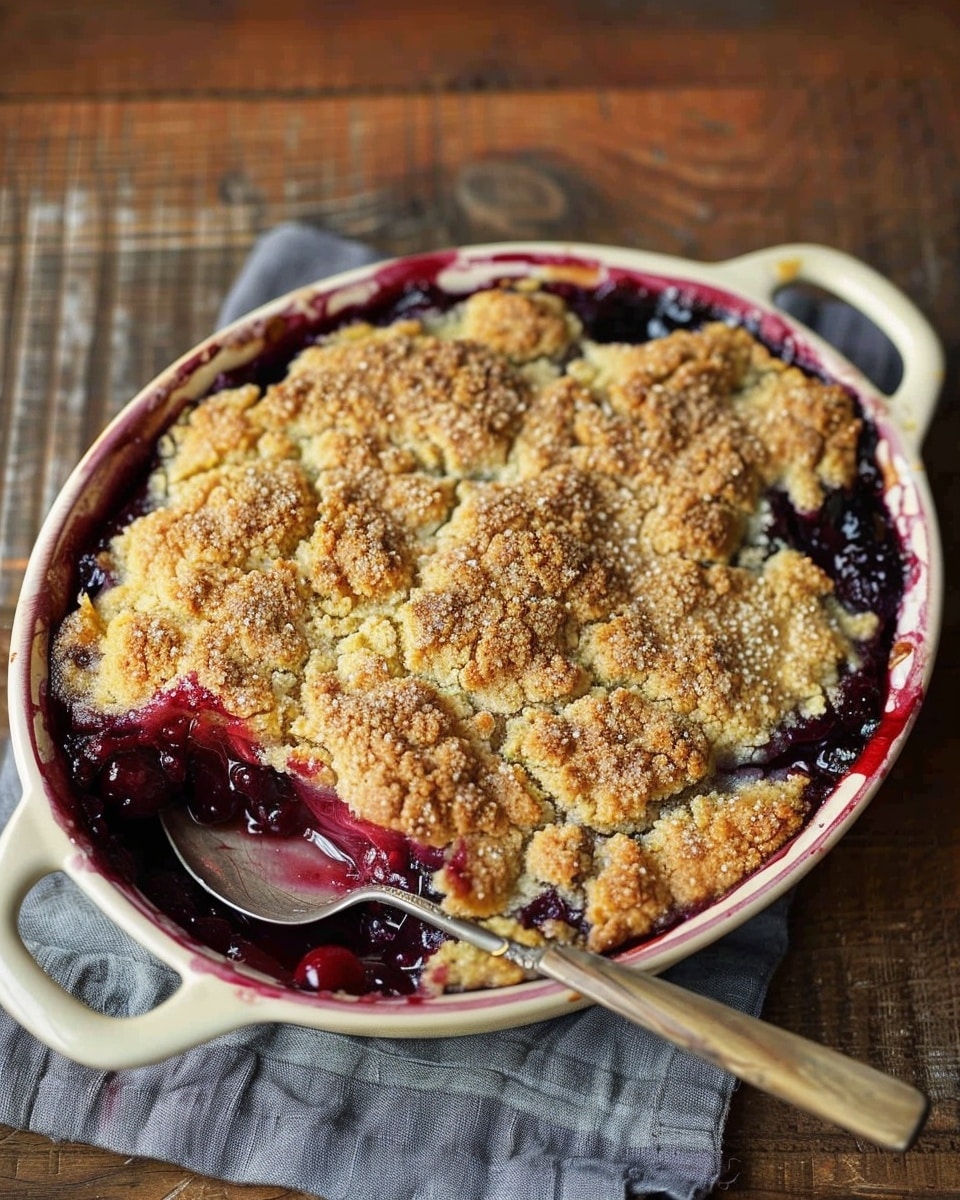 Apple and Boysenberry Cobbler