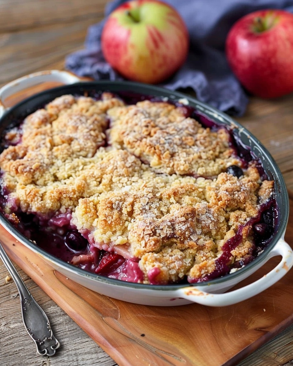 Apple and Boysenberry Cobbler
