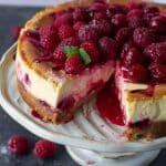 Baked Raspberry Cheesecake