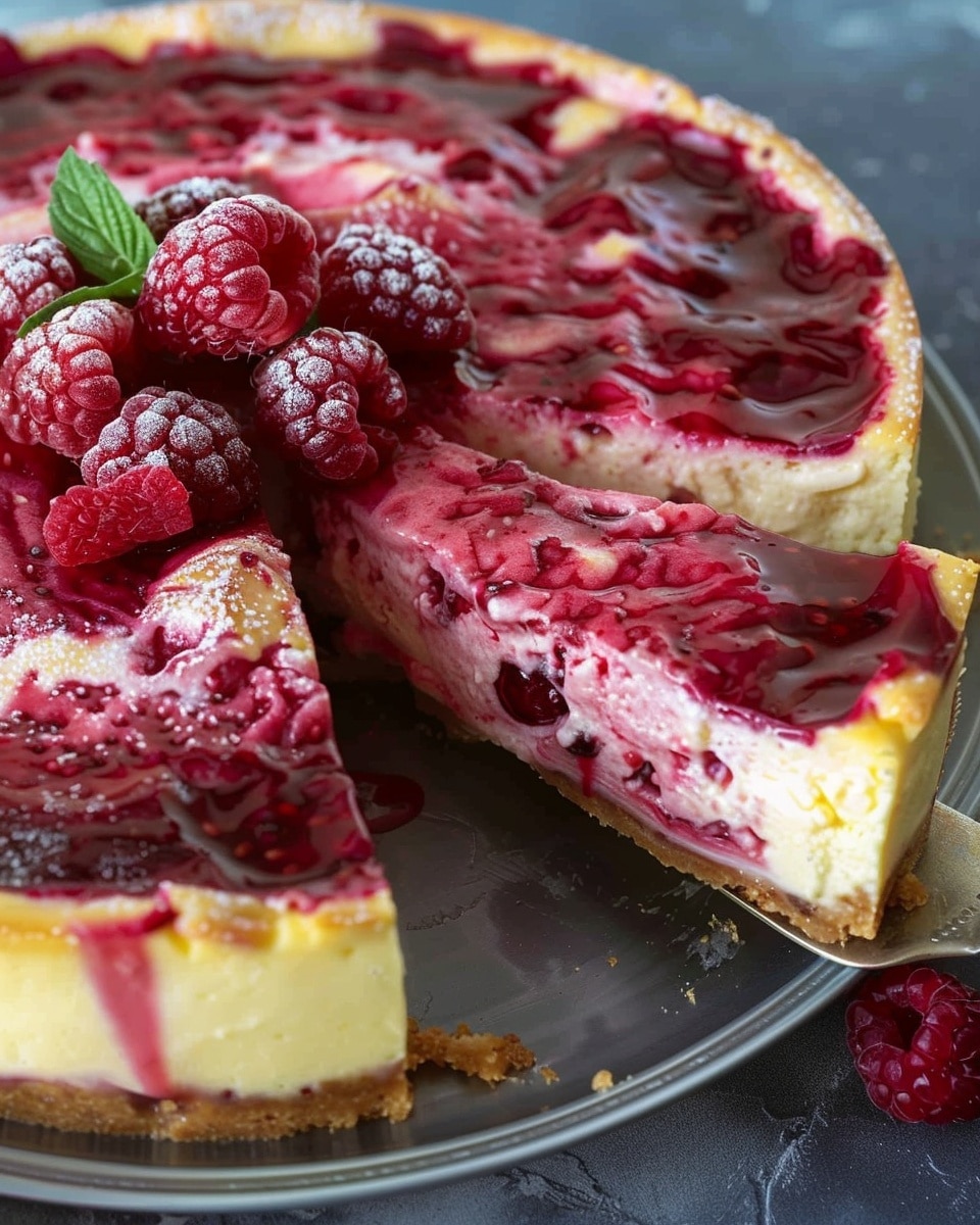 Baked Raspberry Cheesecake