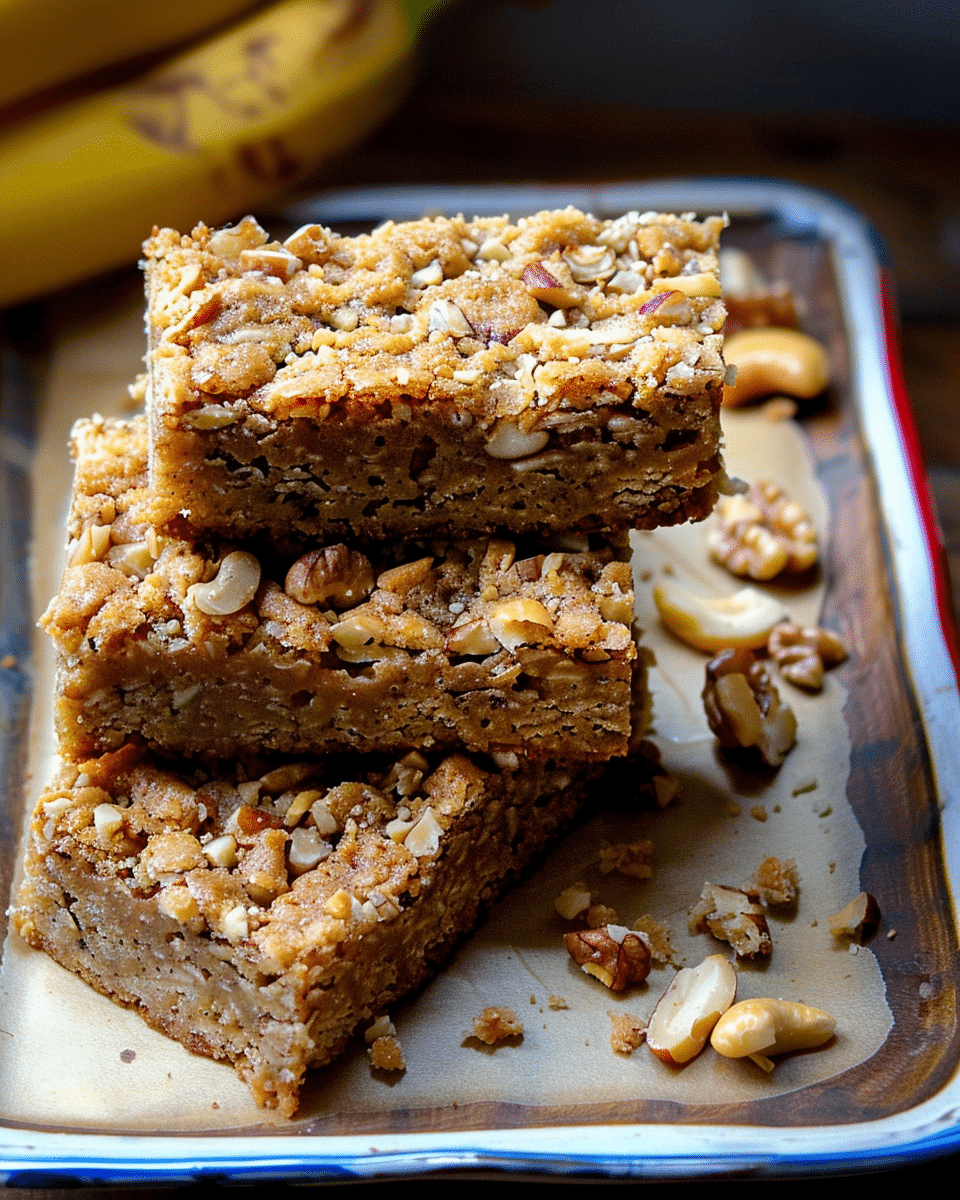 Banana Walnut Blondies