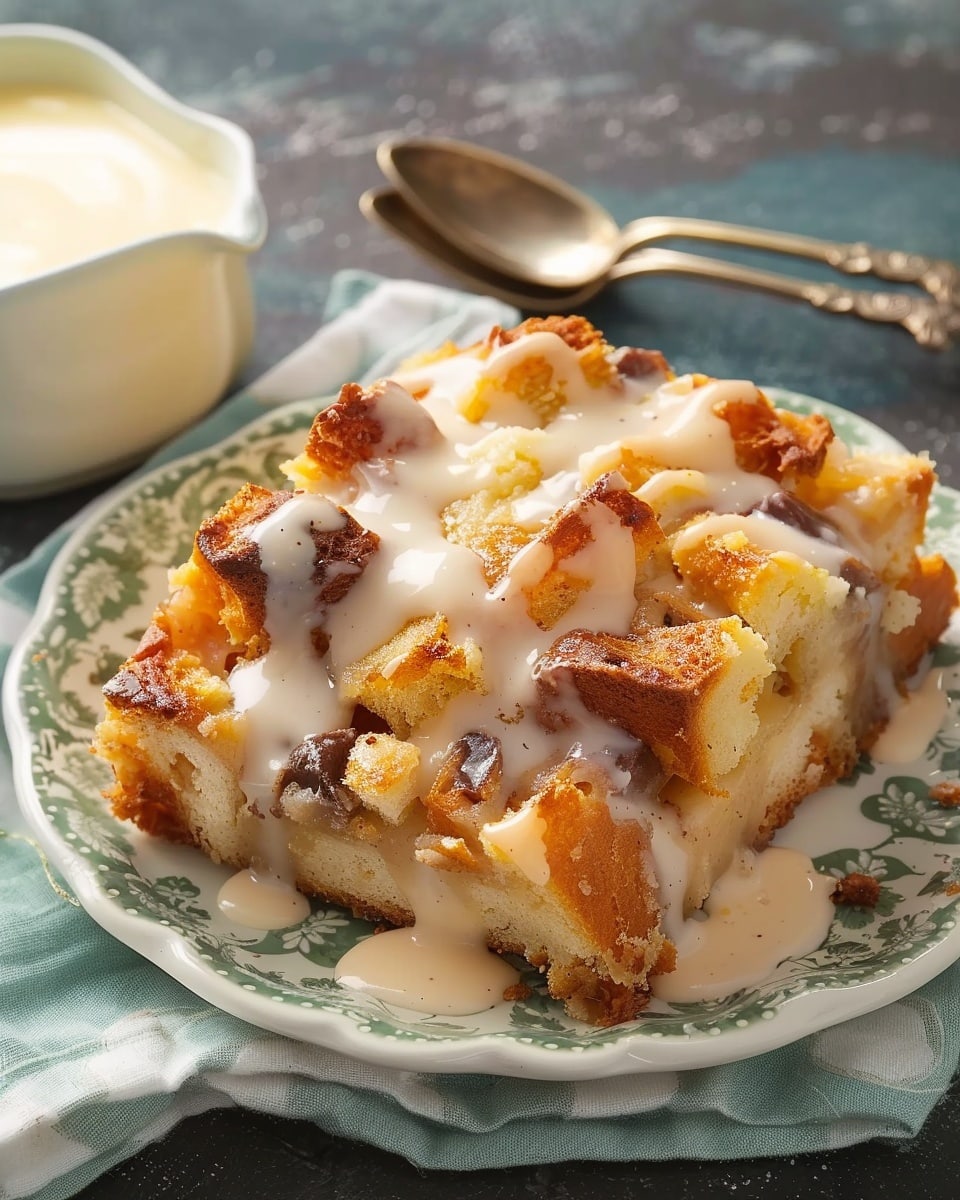 Best Bread Pudding with Vanilla Sauce