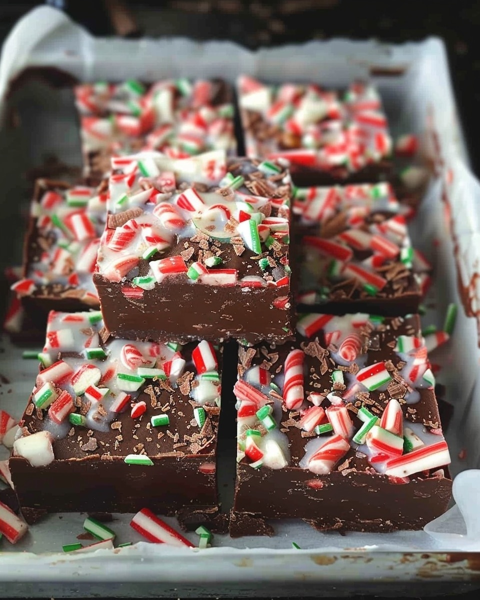 Candy Cane Chocolate Fudge