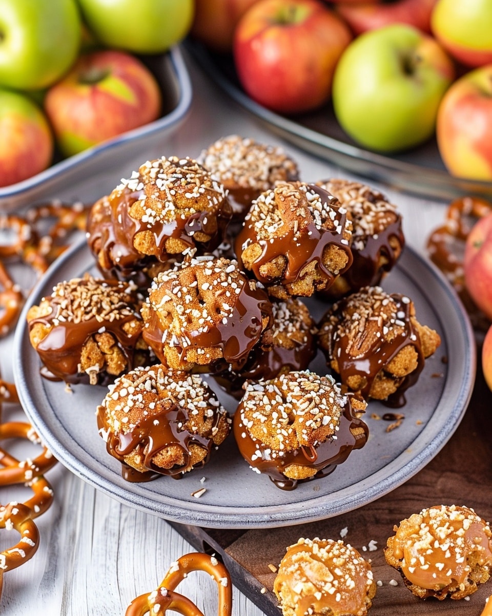 Caramel Apple Pretzel Bites