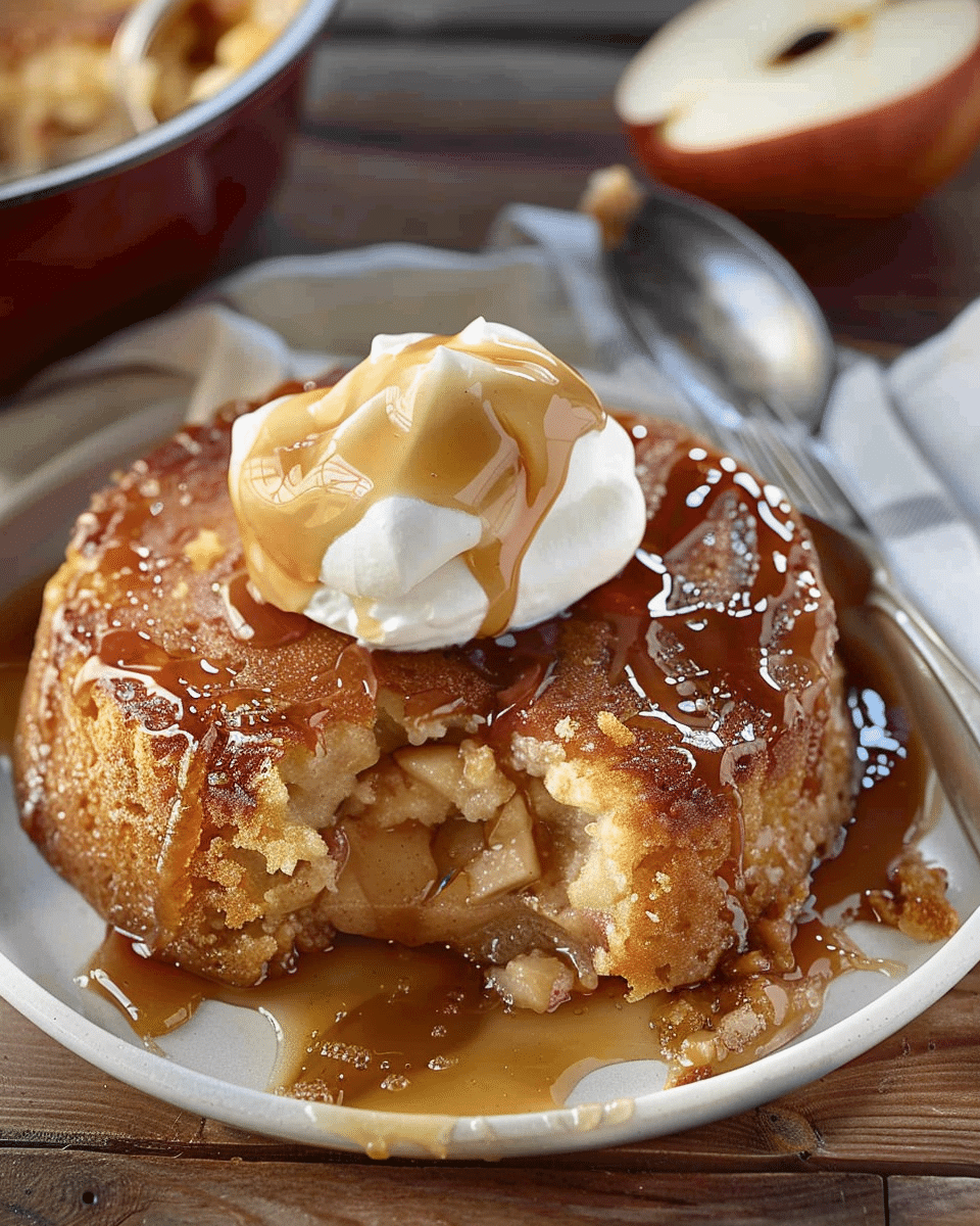 Caramel Apple Sponge Pudding