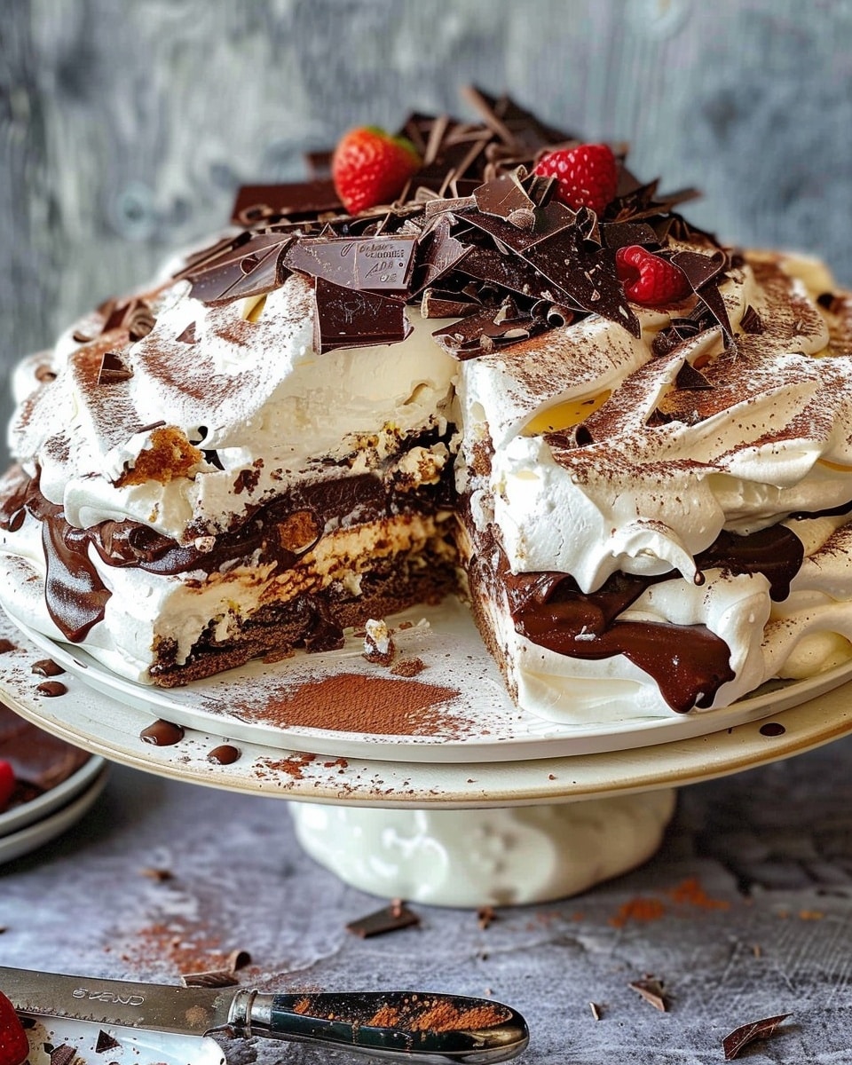 Chocolate Layered Pavlova