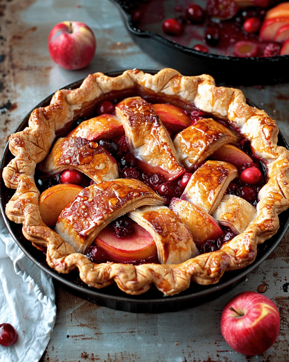 Crab Apple Cranberry Honey Pie