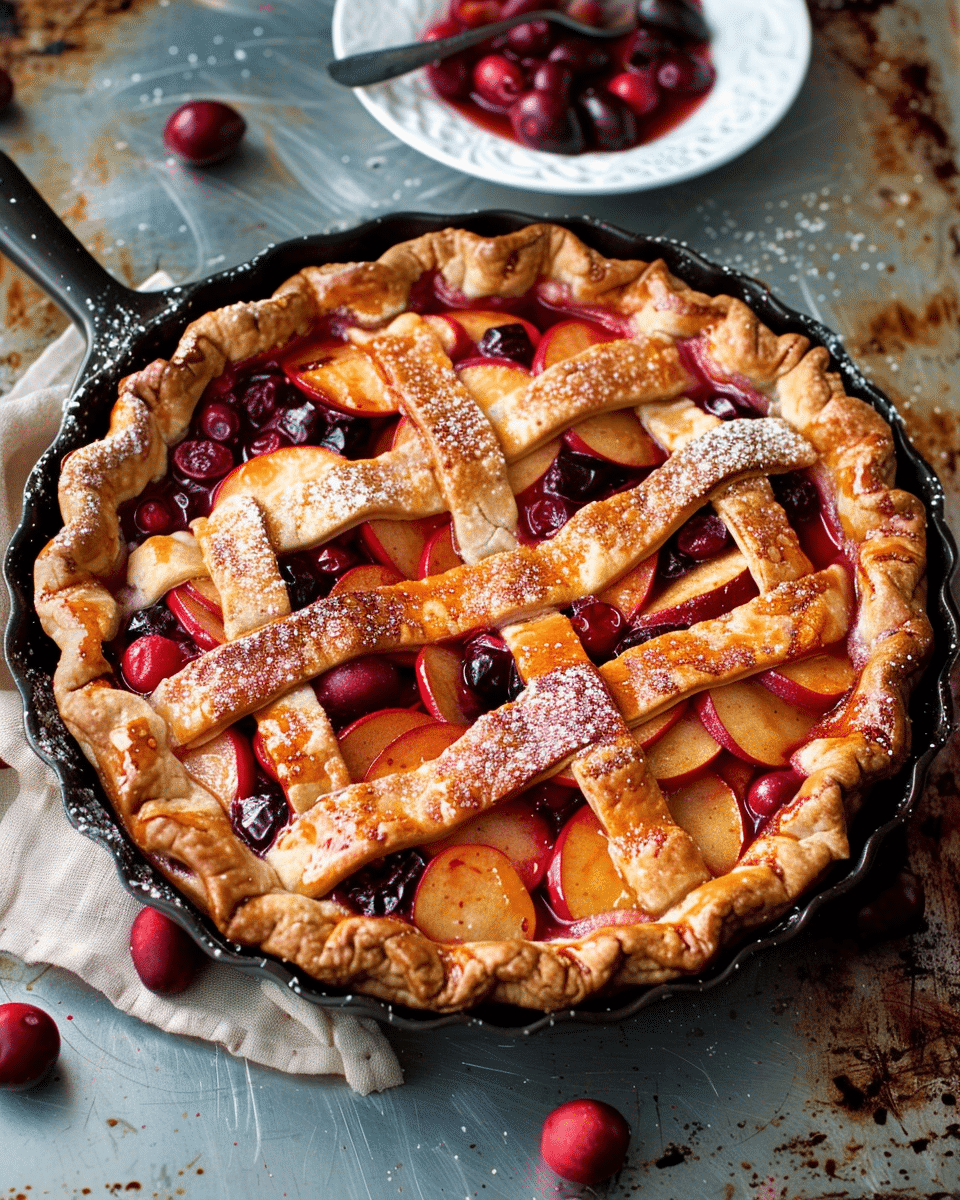 Crab Apple Cranberry Honey Pie