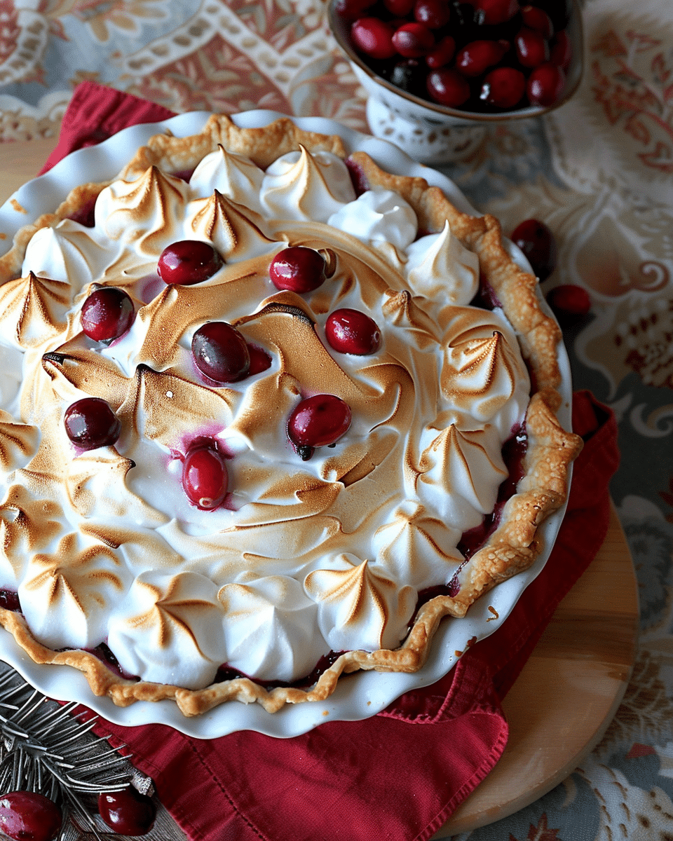 Cranberry Meringue Pie