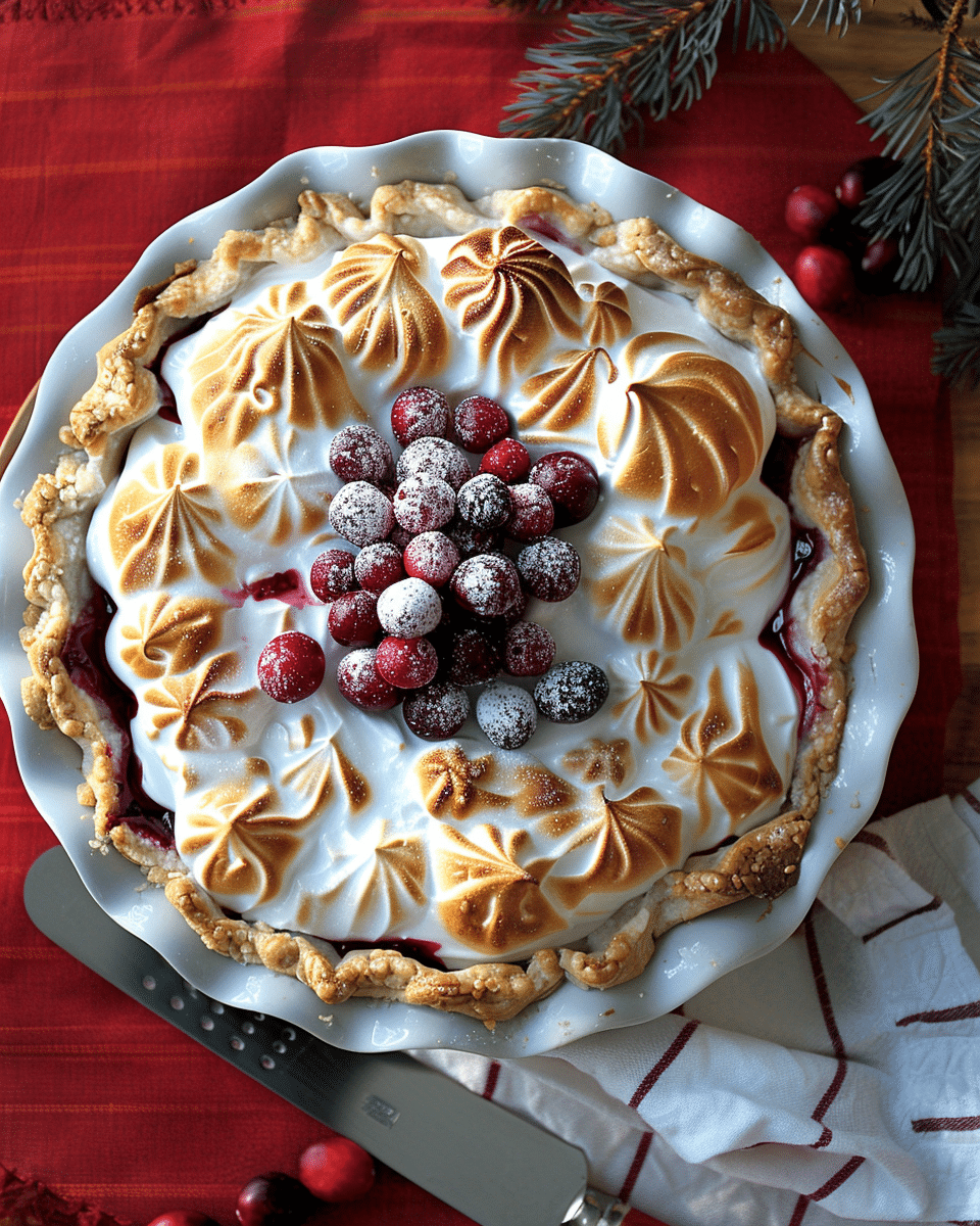 Cranberry Meringue Pie
