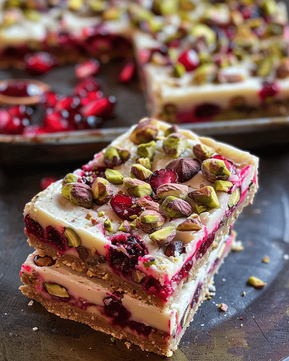 Cranberry and Pistachio Slice