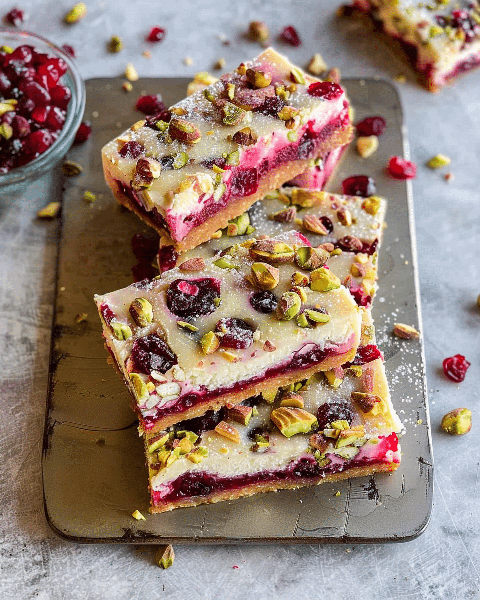 Cranberry and Pistachio Slice