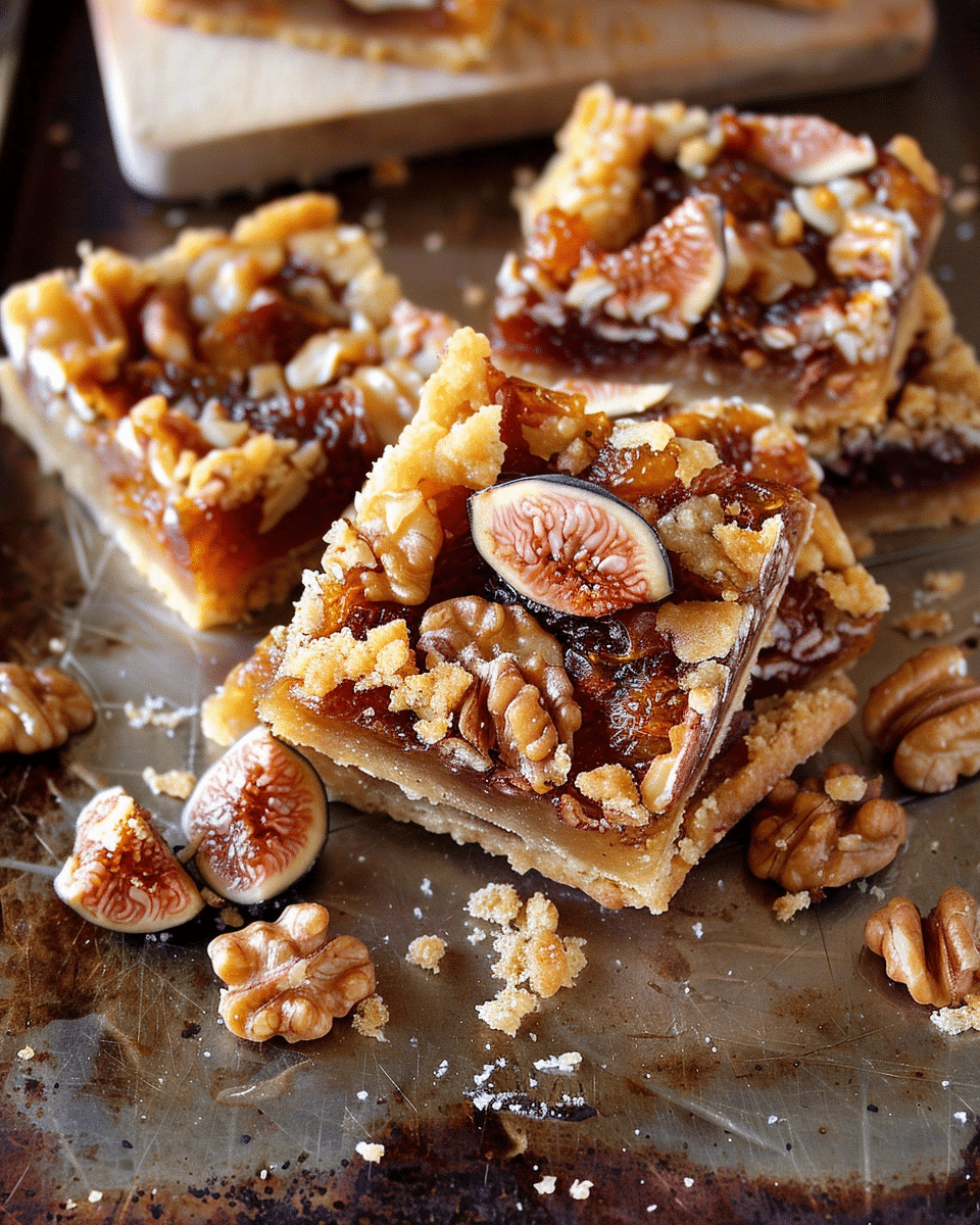 Greek Fig and Walnut Shortbread Bars