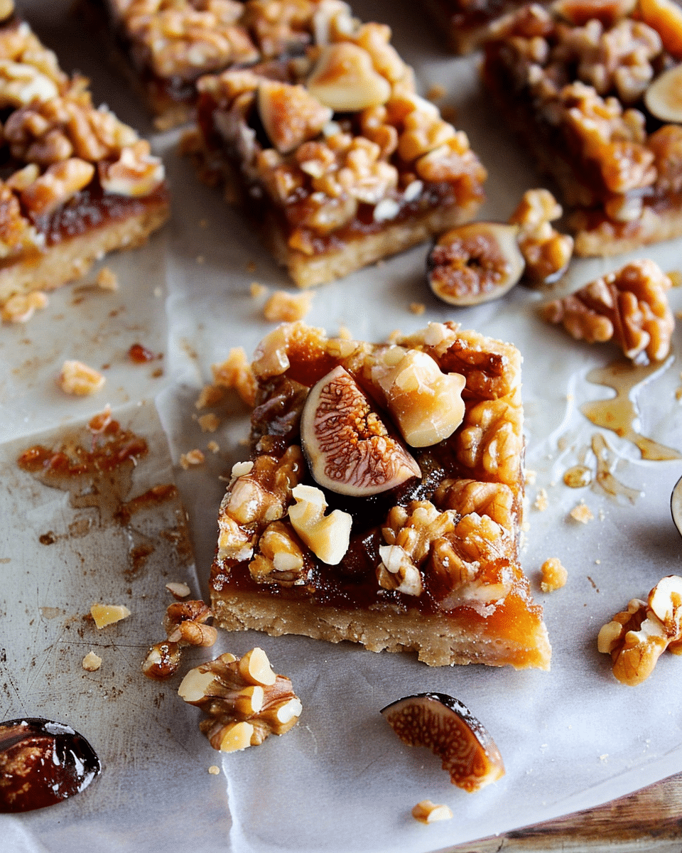 Greek Fig and Walnut Shortbread Bars