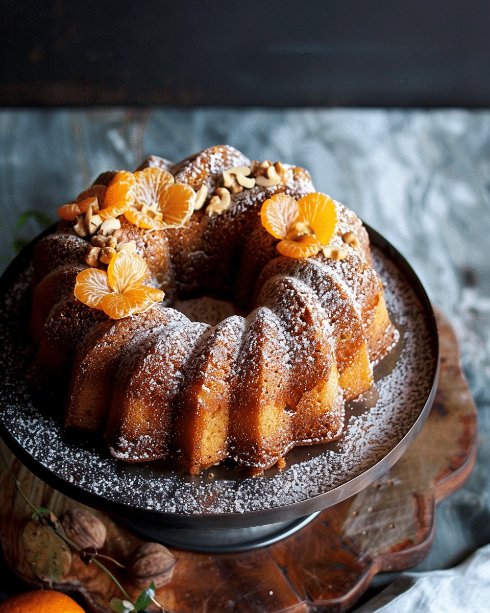 Hazelnut + Mandarin Bundt Cake