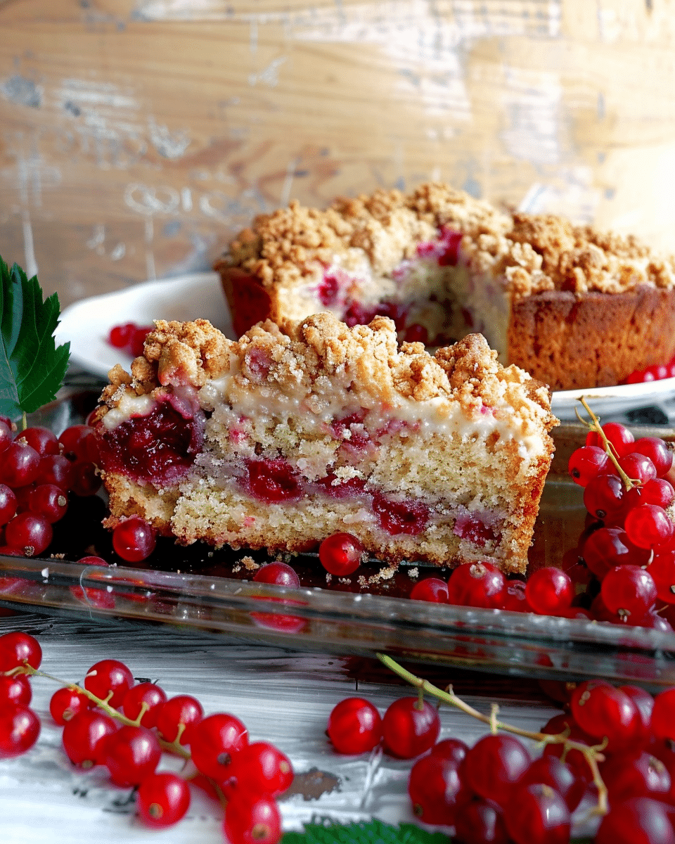 Red Currant Crumble-Top Coffee Cake
