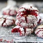 Red Velvet Crinkle Cookies