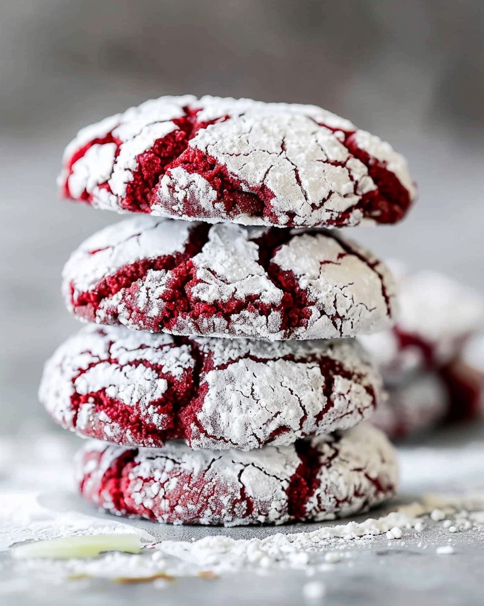 Red Velvet Crinkle Cookies