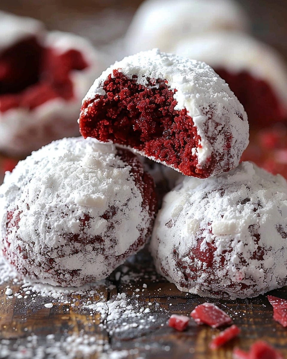 Red Velvet Snowball Cookies