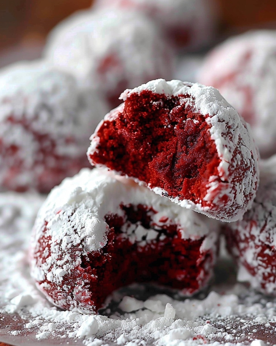 Red Velvet Snowball Cookies
