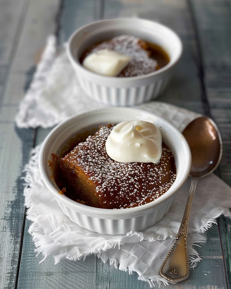 Self-Saucing Gingerbread Pudding