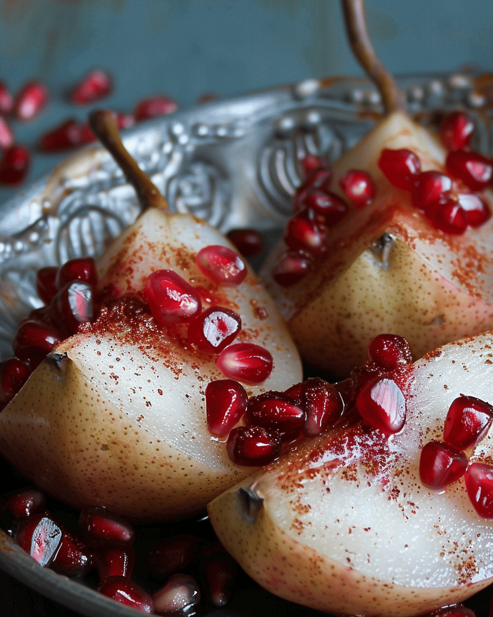 Spiced Pears and Pomegranate