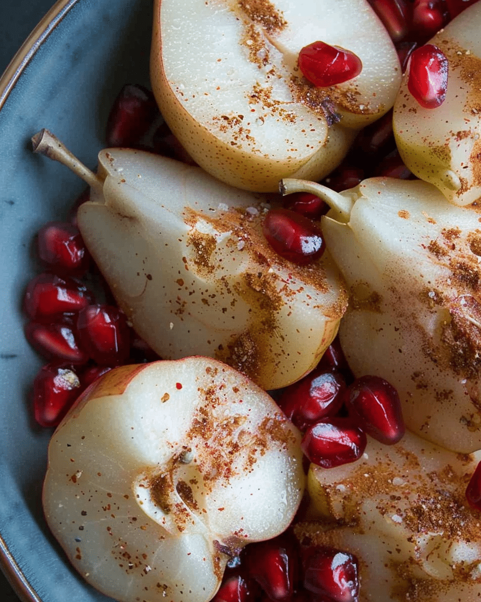 Spiced Pears and Pomegranate