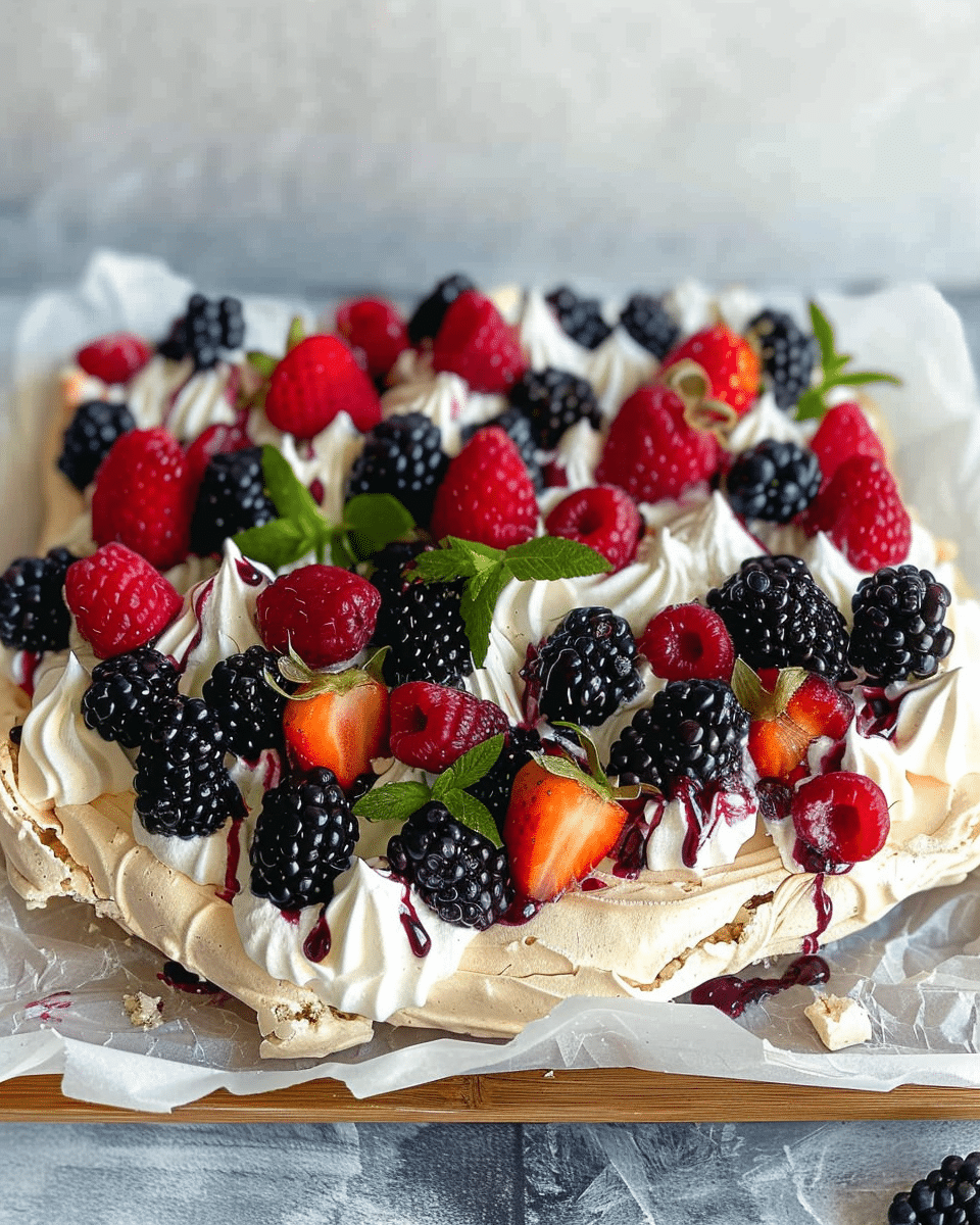 Super Sized Berry Pavlova