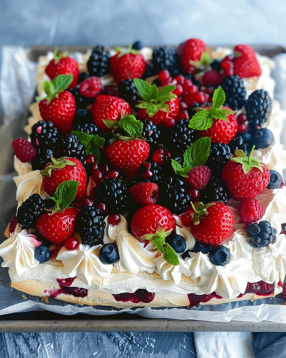 Super Sized Berry Pavlova
