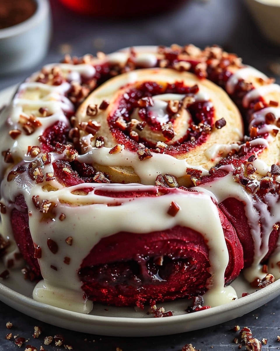 The Best Red Velvet Cinnamon Rolls