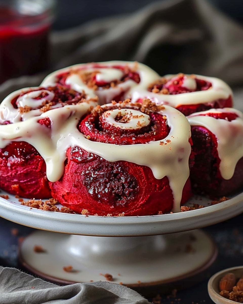 The Best Red Velvet Cinnamon Rolls