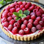 The Easiest No Bake Raspberry Lemon Cream Tart