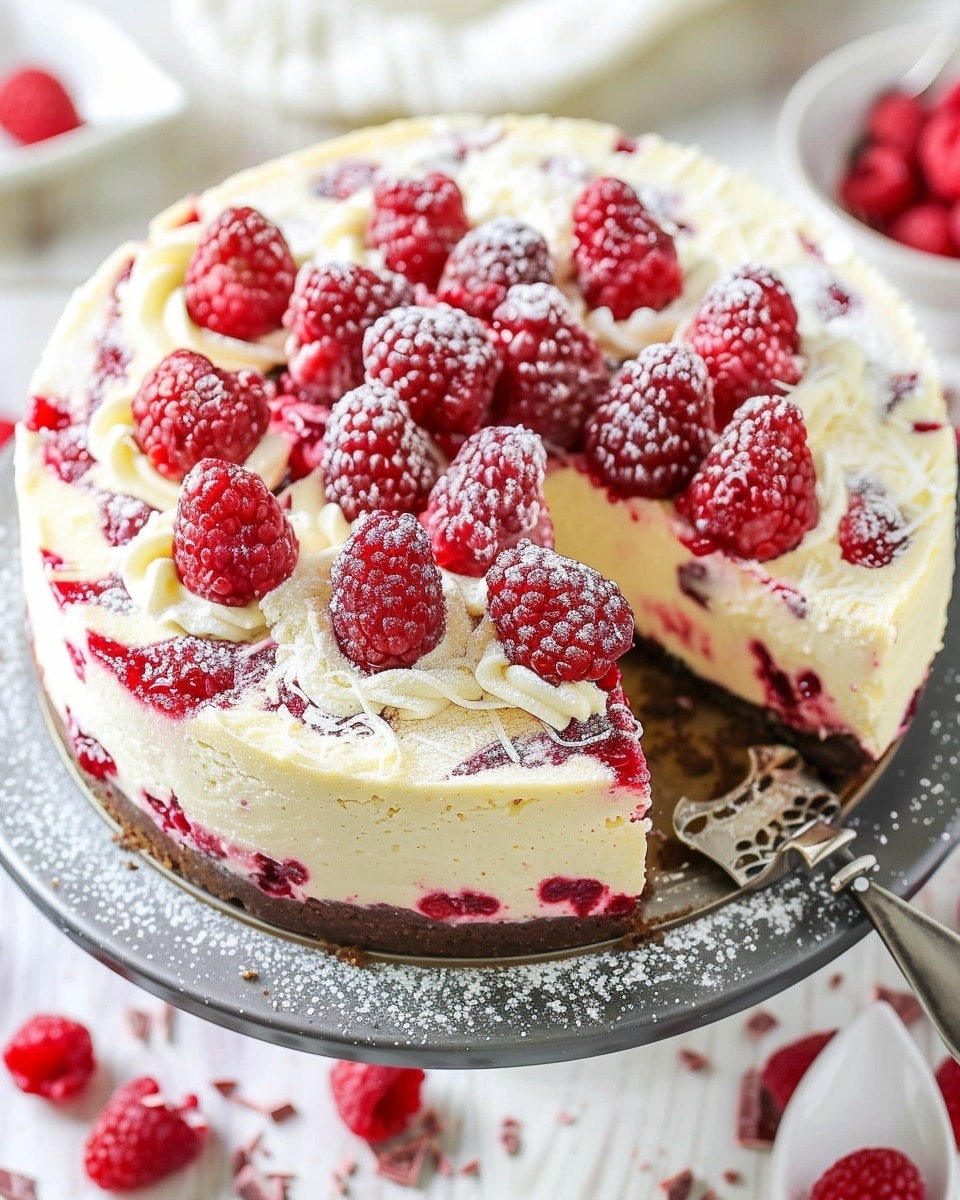White Chocolate Raspberry Cheesecake
