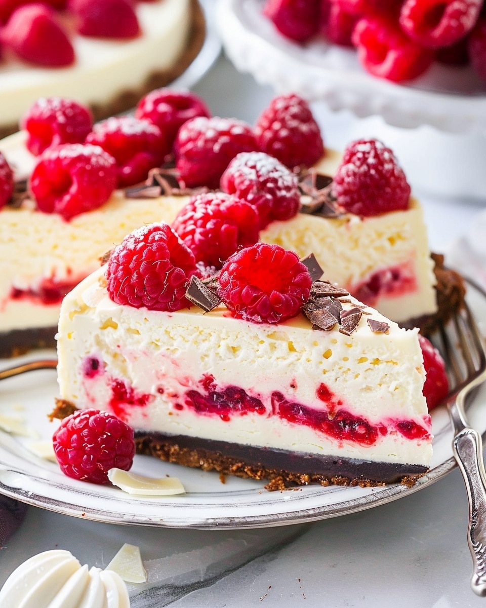 White Chocolate Raspberry Cheesecake