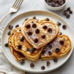 Chocolate Chip Ricotta Heart Pancakes