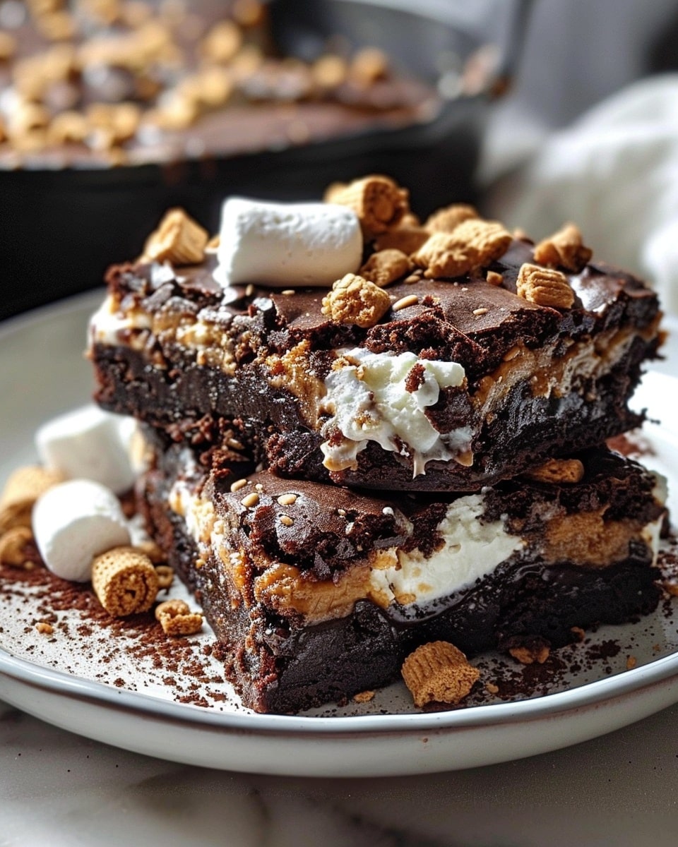 Crave-Worthy Skillet S’mores Brownie with 5 Gooey Layers