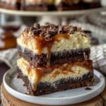 Decadent Caramel Brownie Cheesecake in 3 Layers