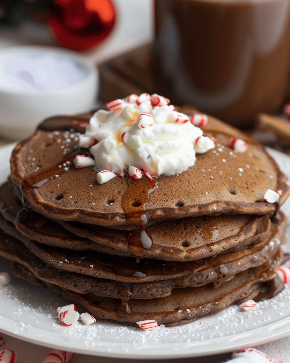 Easy Hot Chocolate And Peppermint Pancakes