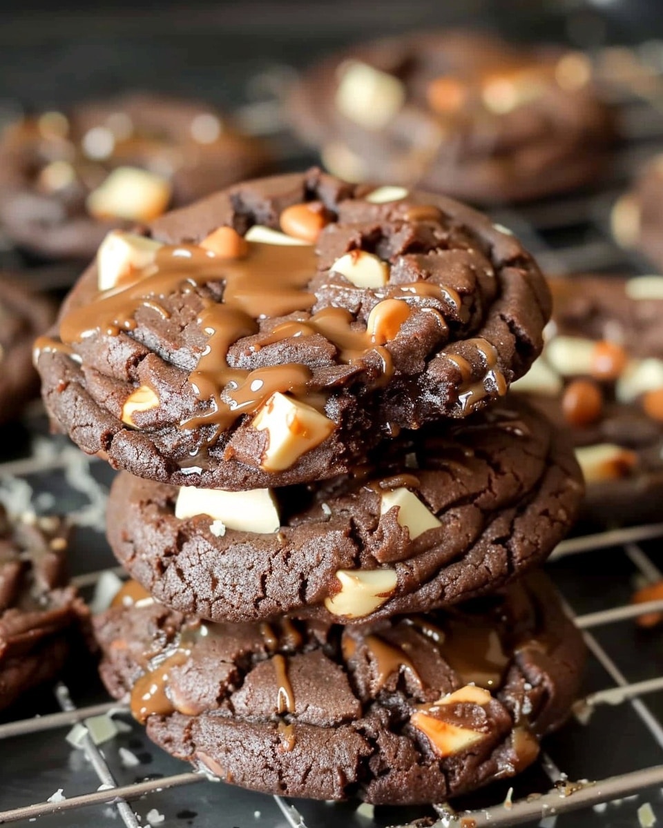 Fudgy Turtle Cookies {cake mix}