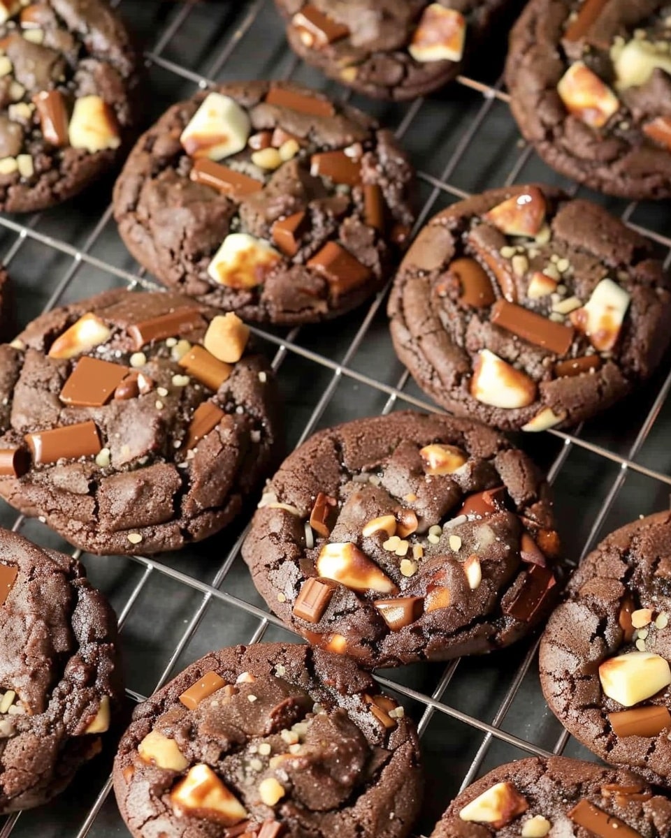 Fudgy Turtle Cookies {cake mix}