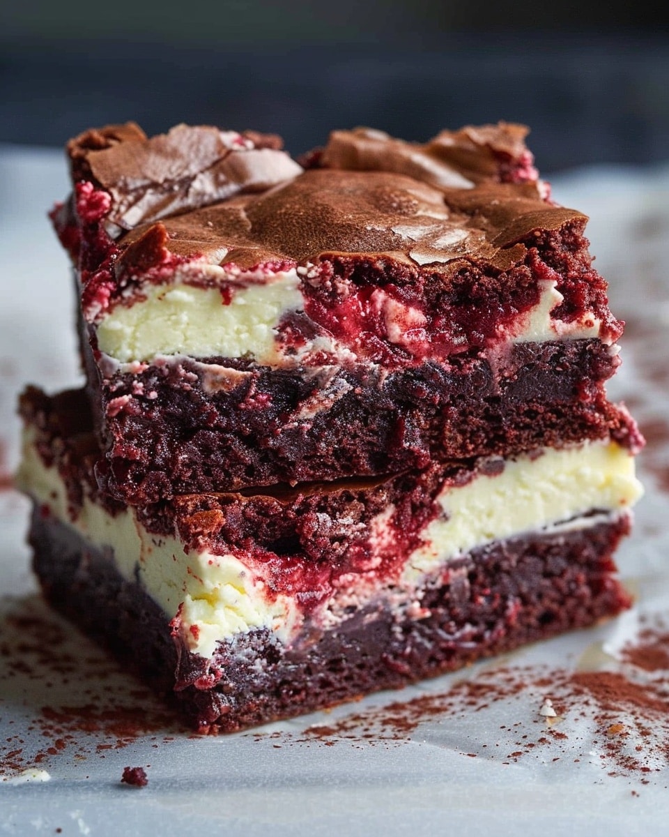 Irresistible Red Velvet Cream Cheese Brownies in 35 Minutes