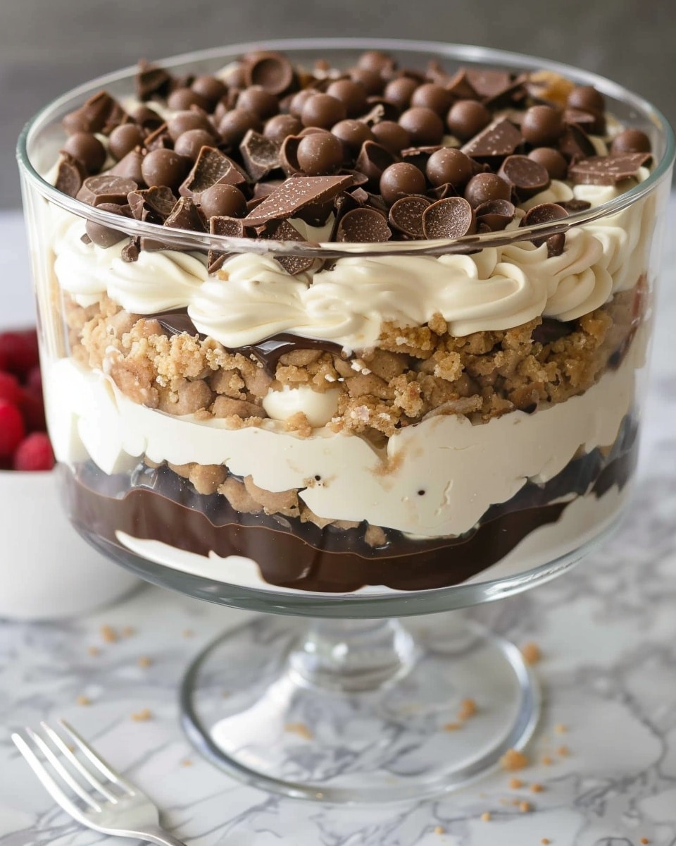 Moose Tracks Trifle Dessert Recipe (Peanut Butter Brownie Trifle)
