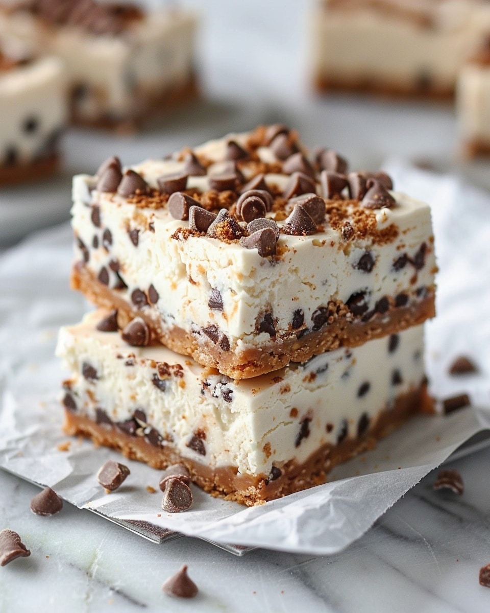 No-Bake Cookie Dough Cheesecake Bars Recipe