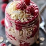 Raspberry White Chocolate Overnight Oats
