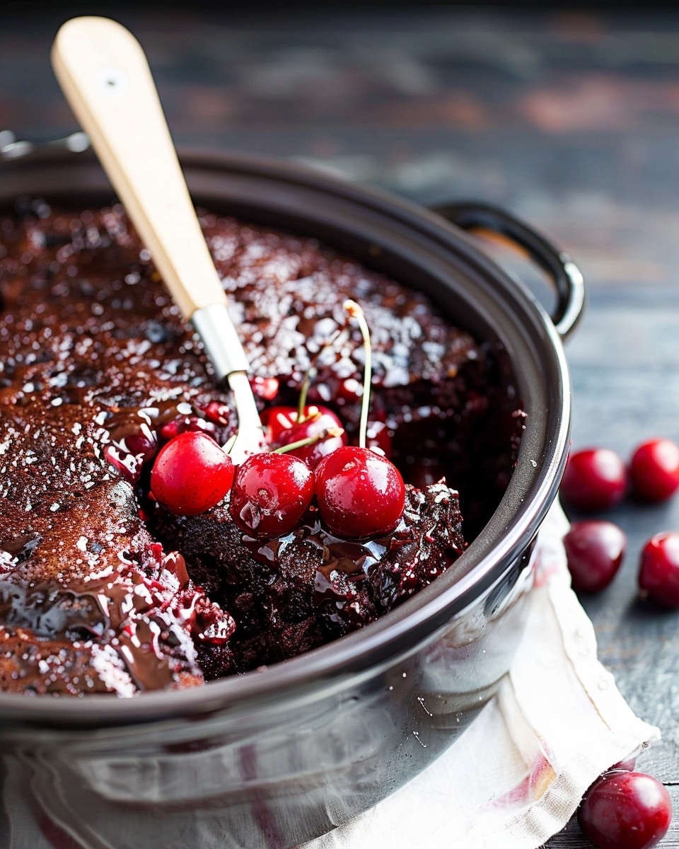 Slow Cooker Chocolate Cherry Dump Cake