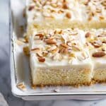 White Texas Almond Sheet Cake