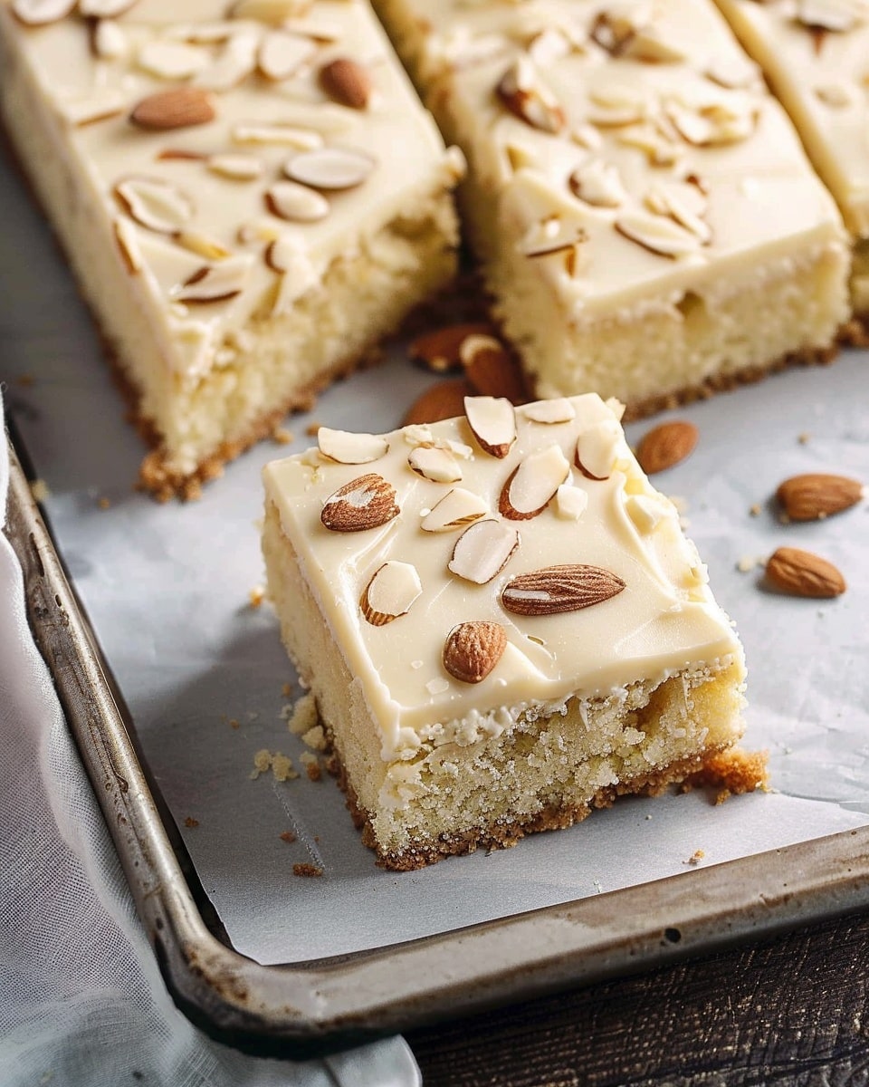 White Texas Almond Sheet Cake