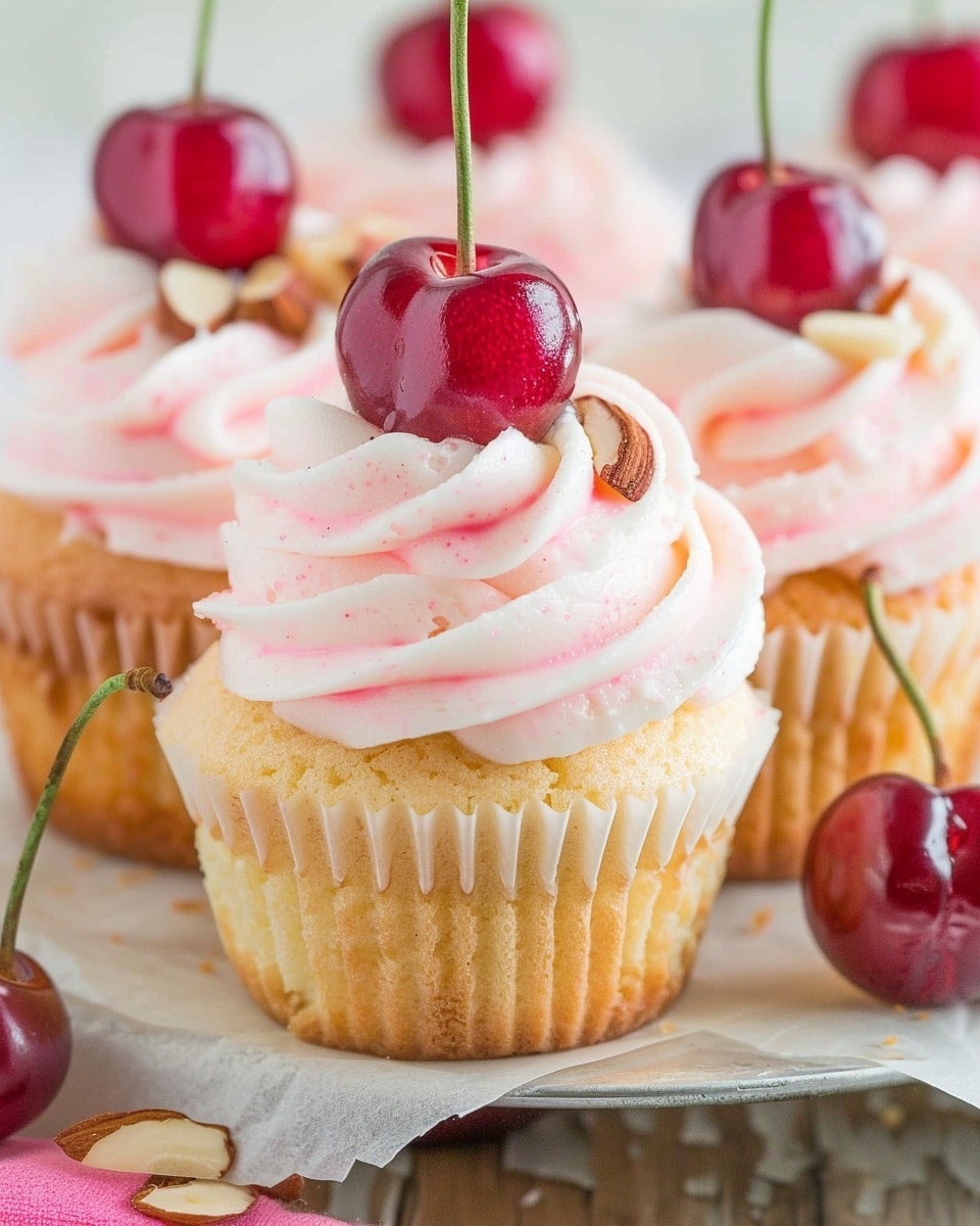 Cherry Almond Cupcakes